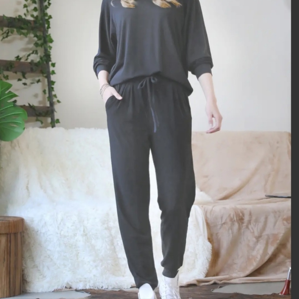 NEW! Brown Soft and Cozy Raglan Sleeve Pullover Jogger Pants 2Pc Set - Picture 5 of 10